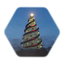 Christmas Tree - Red Theme, Multi-Color Lights