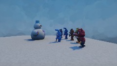 Fnaf world snow man boss fight wif toy bonnie and foxy