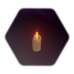 Candle & Animated Flame