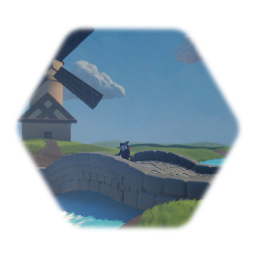 Low Poly Fantasy Humpback Bridge