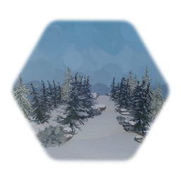 Winter Snow Forest Path Tile