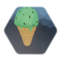 Cartoon Ice Cream Cone (Mint)