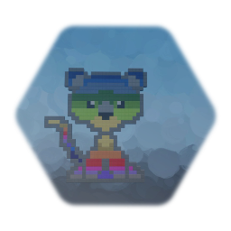 Pixel Art Rainbow Cheetah