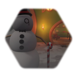 Fancy Snowman At The North Pole