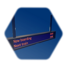 Overhead train timetable