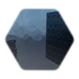 Metal wall with exagons - block unit