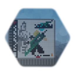 Pixel Art Final Fantasy 7 Cover