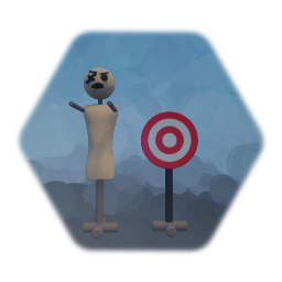 Practice dummy and target