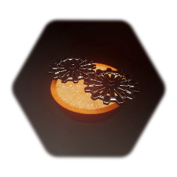 Orange Half with Gears