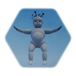 Cursed Doll Puppet Nails in Head.