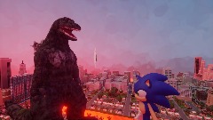Sonic the hedgehog got to kill a Kaiju boss