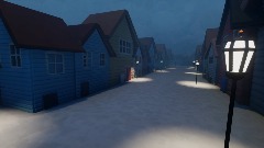 Snowy Scandinavian Village