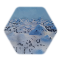 Snowy mountain background asset