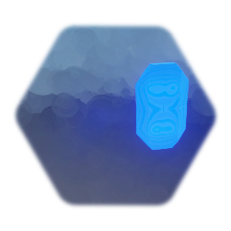 1 blue gemstone - with glow