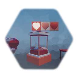 Valentine Heart Bed Pillows Table Chocolates Balloons WIP