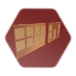 Cafe windows and door