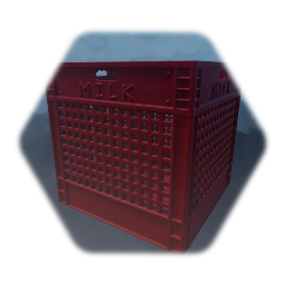Milk Crate - Red Plastic - (Single Sculpt) (Low Thermo)