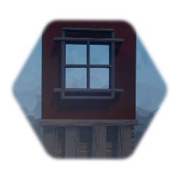 Rustic red wall with window