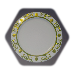 Fancy Gold Leaf Plate