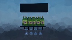 Fully Stocked Floating Wine Rack with Light
