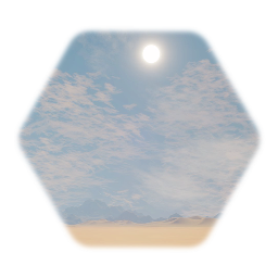 Sky Box and Desert Background Mountains