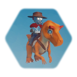 Space Cowboy and Dinosaur Mount