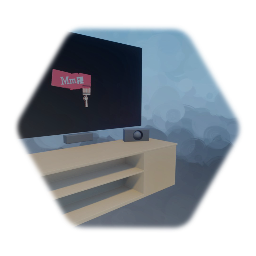 Flat Screen Tv and Table Set