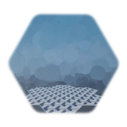 Trident Tiled Floor - Blue, White and Grey