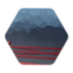 Red Metal Park Bench