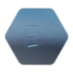 "E" (one block) metal letter