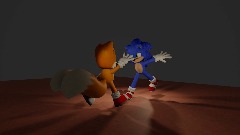 Sonic bumps Tails