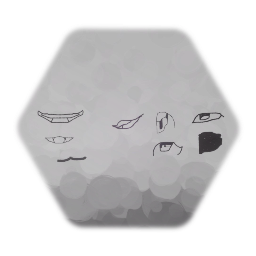 Miniature Face Sticker Kit