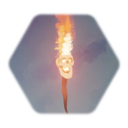 Flaming Skull Torch
