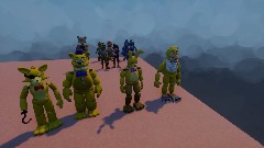 All five nights at Fredbear characters