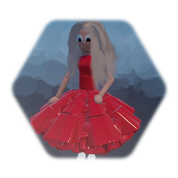 Simple red carpet fashion doll