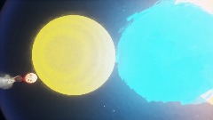 Planet and star size comparison