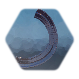 Scaled unsymmetrical half circle