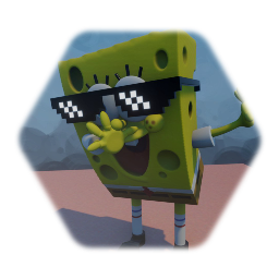 Spongebob but he dabs and he wears thug life glasses