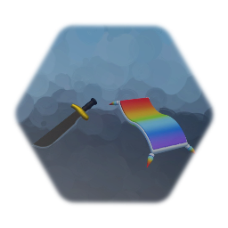 Roblox items: Magic carpet and mad murderer knife