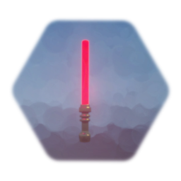 Lego Red Lightsaber (Emperor's Gold Hilt)