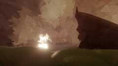 Un acantilado y olas