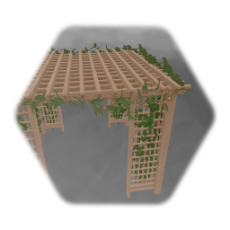 Garden pergola with flowers