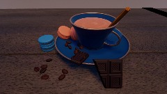 Mocha Coffee, Macarons and Chocolate