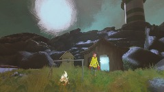 Lonely fisherman landing