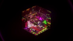 Isometric scene: Neon workshop