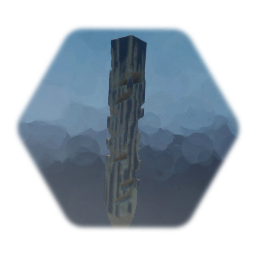 Highly Weathered Square Wooden Stake