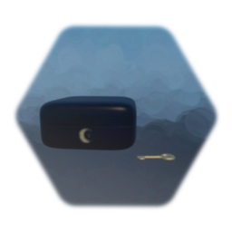 Box and Key with Moon Motif