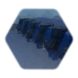 Stone Path over Small Waterfall