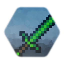 Minecraft Emerald Sword Sprite Edition