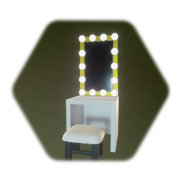 Broadway Vanity Mirror with Stool
